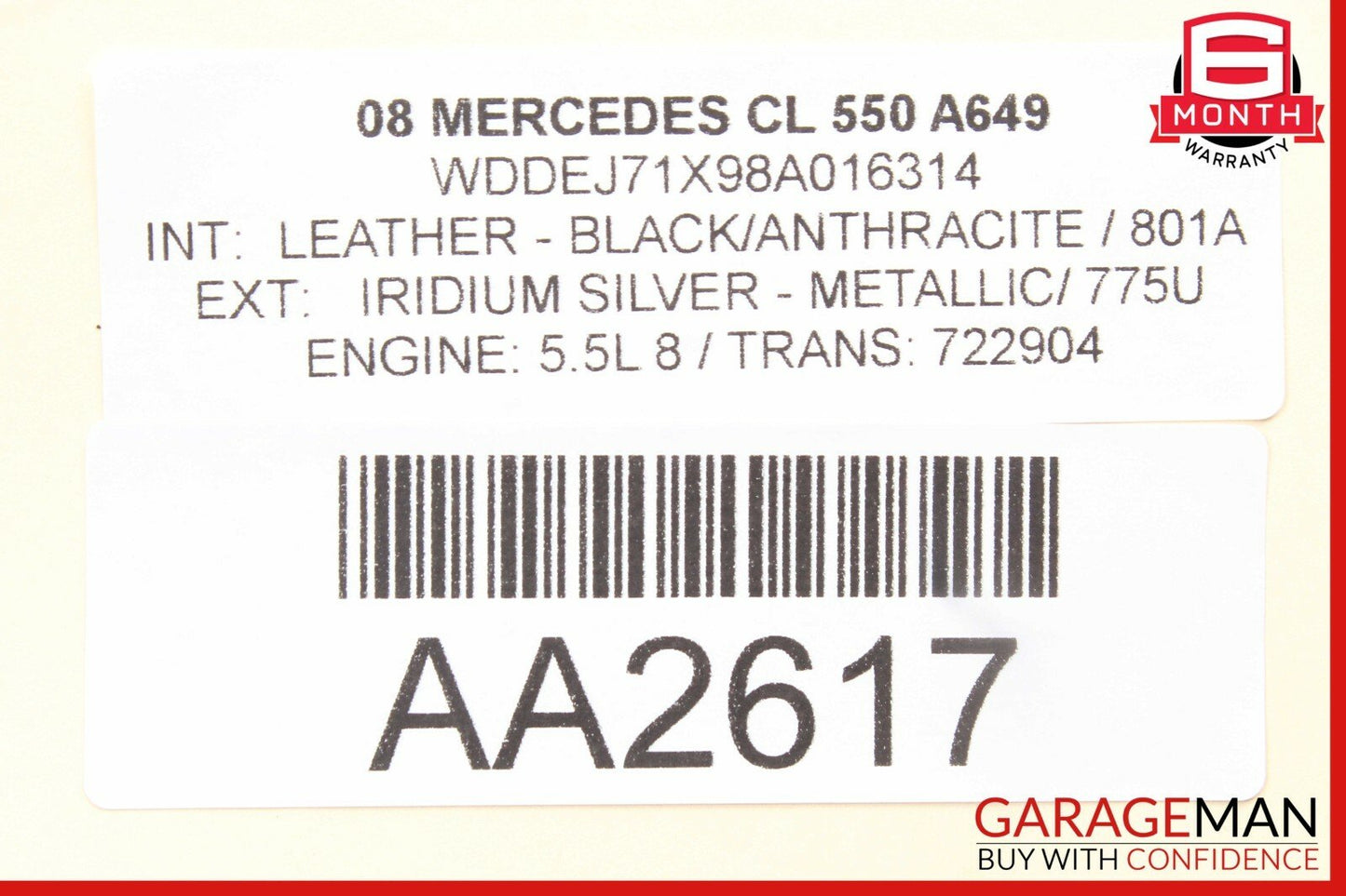 07-14 Mercedes W216 CL550 CL600 Center Console Ashtray Ash Tray Trim OEM