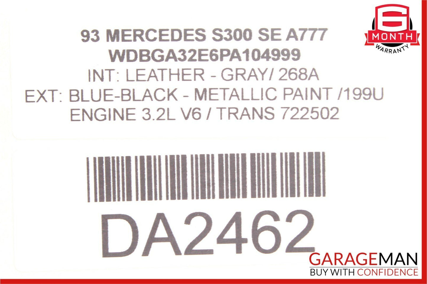 92-99 Mercedes W140 300SE S500 AC A/C Climate Heater Switch Control Module Unit