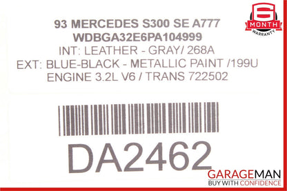 92-99 Mercedes W140 300SE S500 AC A/C Climate Heater Switch Control Module Unit