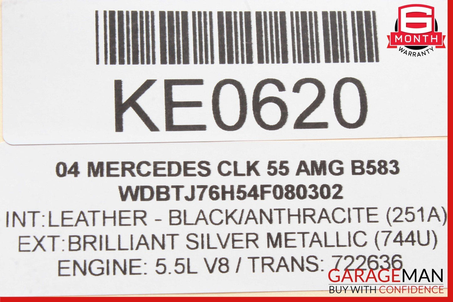 03-09 Mercedes W209 CLK55 AMG Front Right Passenger Side Exterior Door Handle