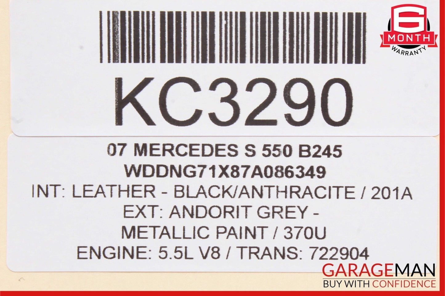 06-12 Mercedes W221 S550 C350 Front Left Driver Side Bumper Fog Light Lamp OEM