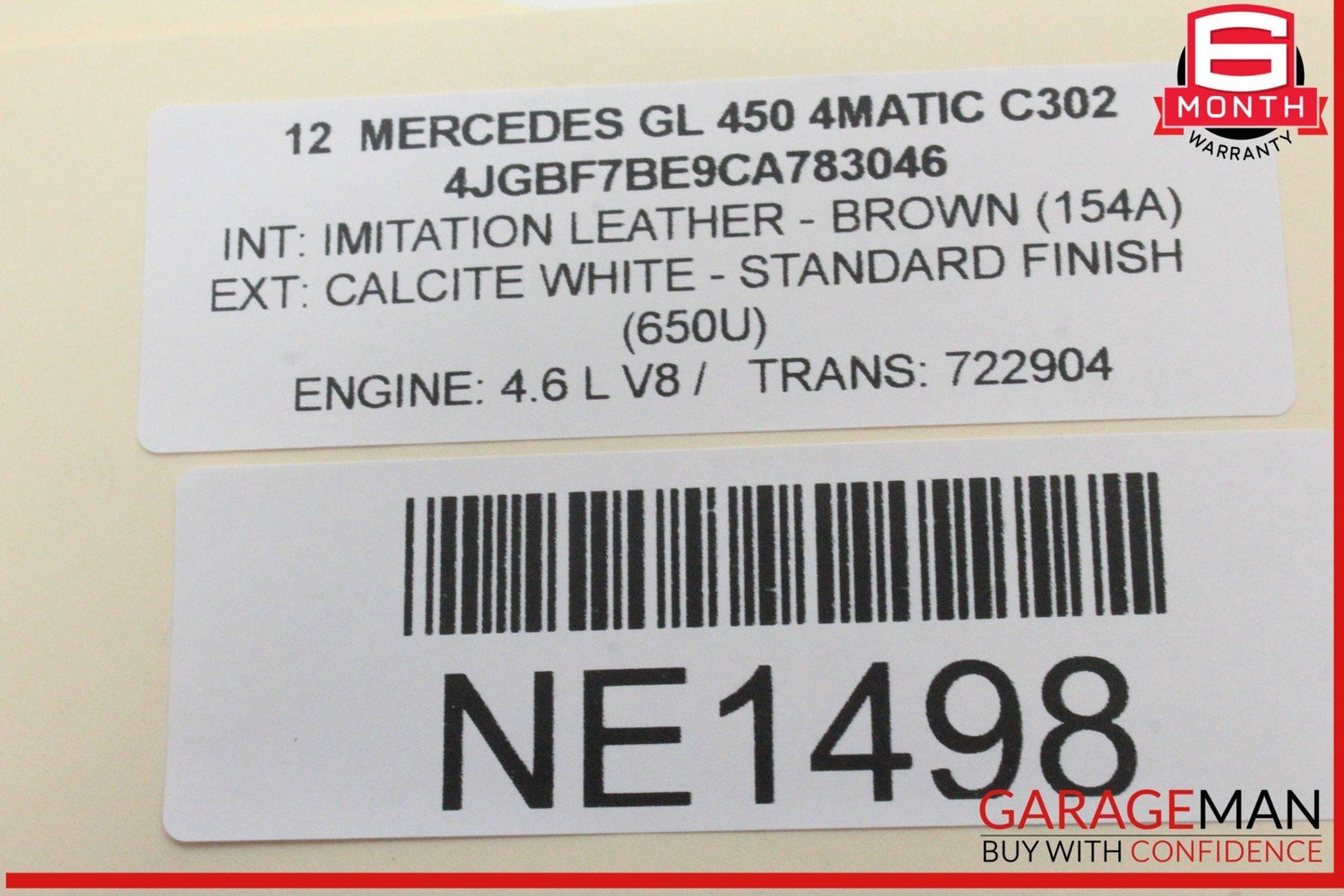 07-12 Mercedes X164 GL450 4MATIC Third Seat Row Power Folding Control Module OEM