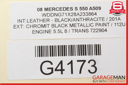 07-13 Mercedes W221 S550 CL600 Front Left Side Dash AC A/C Air Vent Trim Black
