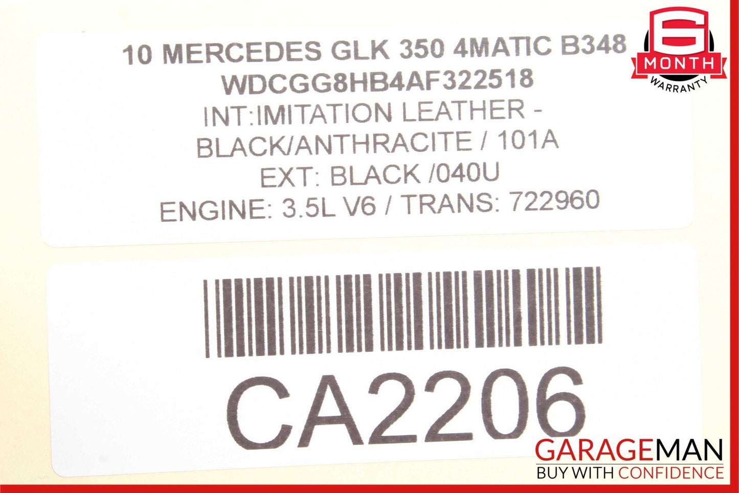 08-15 Mercedes X204 GLK350 C300 Front Right / Rear Exterior Door Handle Black