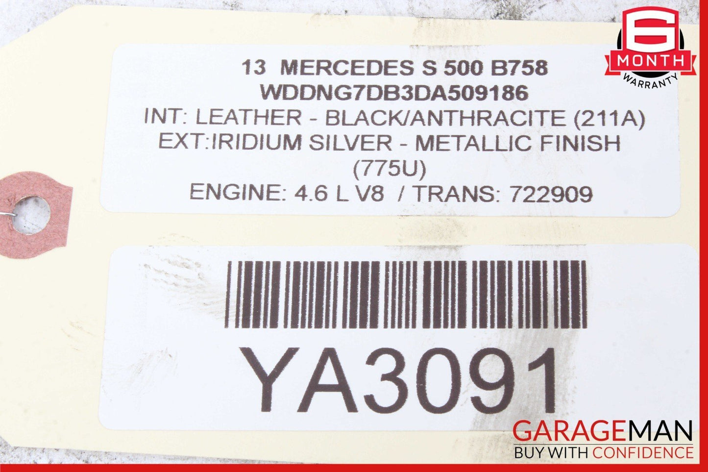 07-14 Mercedes W221 S550 Front Left Driver Side Bumper Reinforcement Bracket OEM