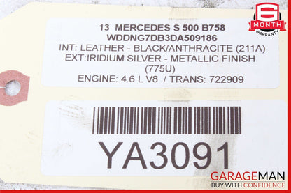 07-14 Mercedes W221 S550 Front Left Driver Side Bumper Reinforcement Bracket OEM