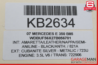 03-09 Mercedes W211 E350 Front Right Side Exterior Door Handle Silver OEM
