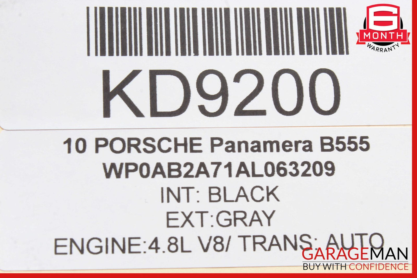 10-15 Porsche Panamera Rear Right Exterior Door Handle Keyless Go OEM