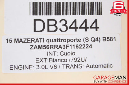 14-18 Maserati Quattroporte Rear Right Window Sunshade Motor OEM