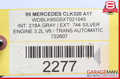 98-03 Mercedes W208 CLK320 CLK430 Rear Left Inner Taillight Tail Light Lamp