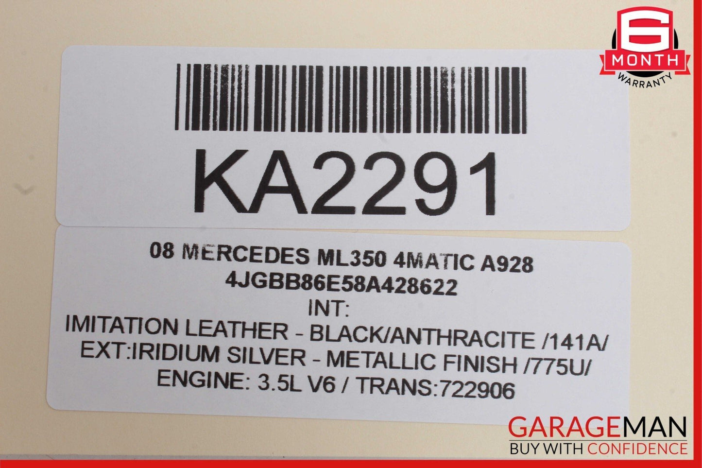 06-12 Mercedes W164 ML350 R350 Front Left Side Door Window Regulator Motor OEM