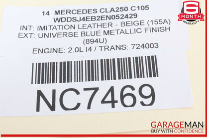 14-20 Mercedes W117 CLA250 GLA250 Front Interior Fuse Relay Junction Box Assy