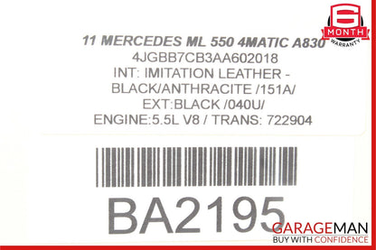 06-11 Mercedes W164 ML550 Rear Harman Kardon Sub Woofer Subwoofer Speaker OEM