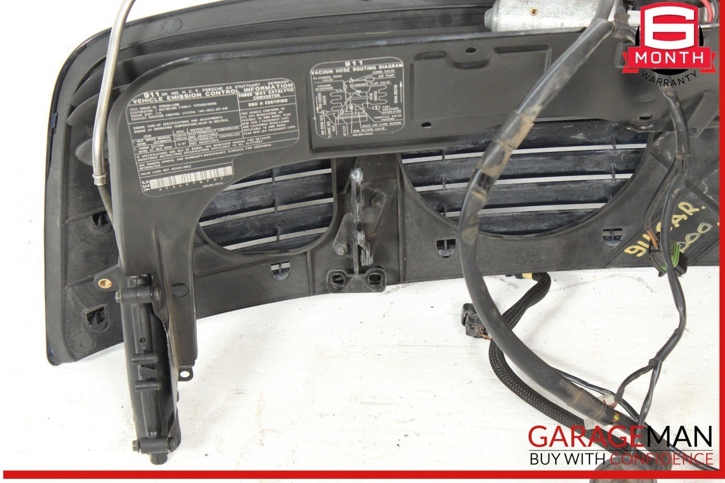 99-05 Porsche 911 996 Trunk Deck Lid Grille Spoiler w/ Wing Drive Motor Assy OEM