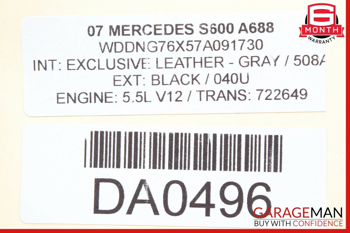 07-09 Mercedes W221 S600 Front Left Driver Side Foglight Fog Light Lamp OEM