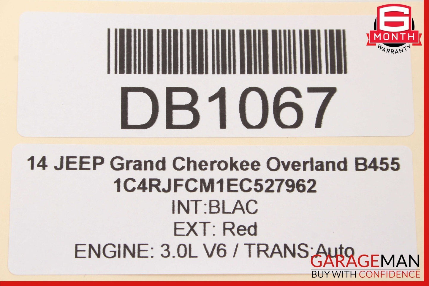 14-18 Jeep Grand Cherokee Front Right Side Top Upper Seat Cushion OEM