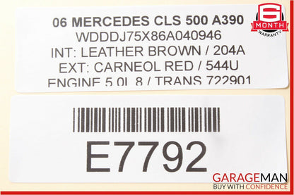 06-11 Mercedes W219 CLS500 CLS550 Door Control Module Rear Left 2198200226 OEM