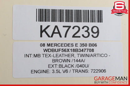 03-09 Mercedes W211 E350 E500 Exterior Door Handle Rear Left Driver Black OEM