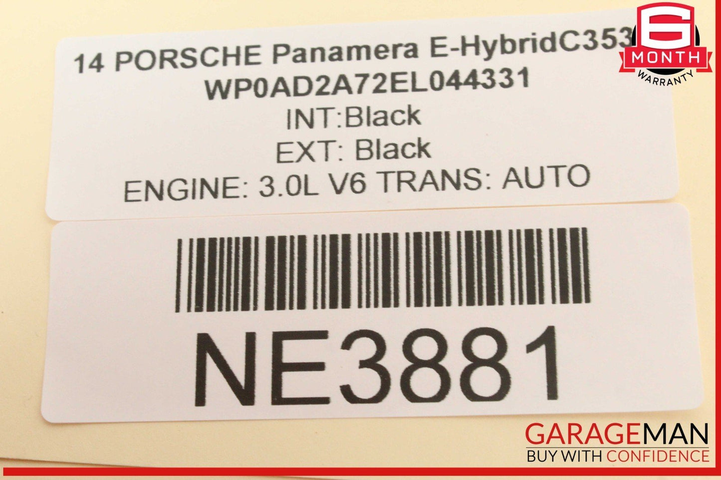 10-16 Porsche Panamera 970 E-Hybrid Front Upper Interior Rear View Mirror OEM