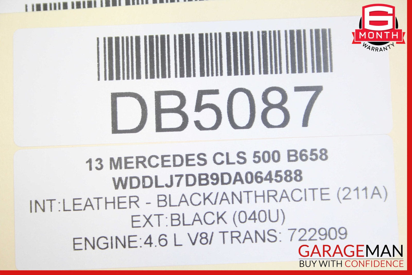 12-14 Mercedes W218 CLS550 Front Left Driver Side Interior Door Panel OEM