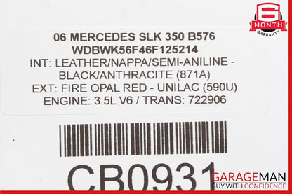 05-11 Mercedes R171 SLK350 SLK55 Front Right Door Window Regulator Motor Unit