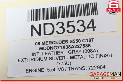 07-13 Mercedes W221 S550 S400 Rear Right or Left Side Door Control Module OEM