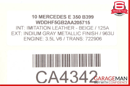 08-16 Mercedes W212 E350 E250 C350 Front Right Door Window Regulator Motor Unit