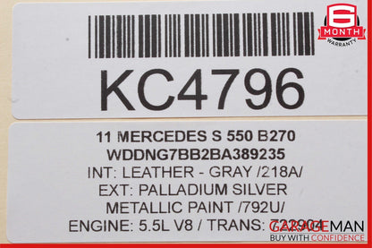 10-13 Mercedes W221 S400 S550 S63 AMG Rear Left or Right Door Control Module OEM