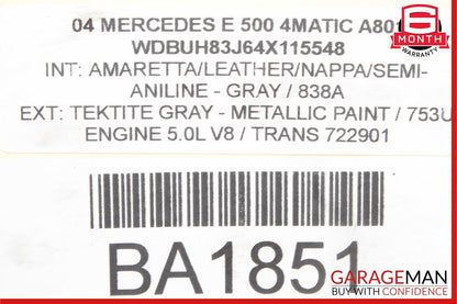 03-11 Mercedes SL550 CLS500 E500 Rear Right or Left Suspension Upper Control Arm