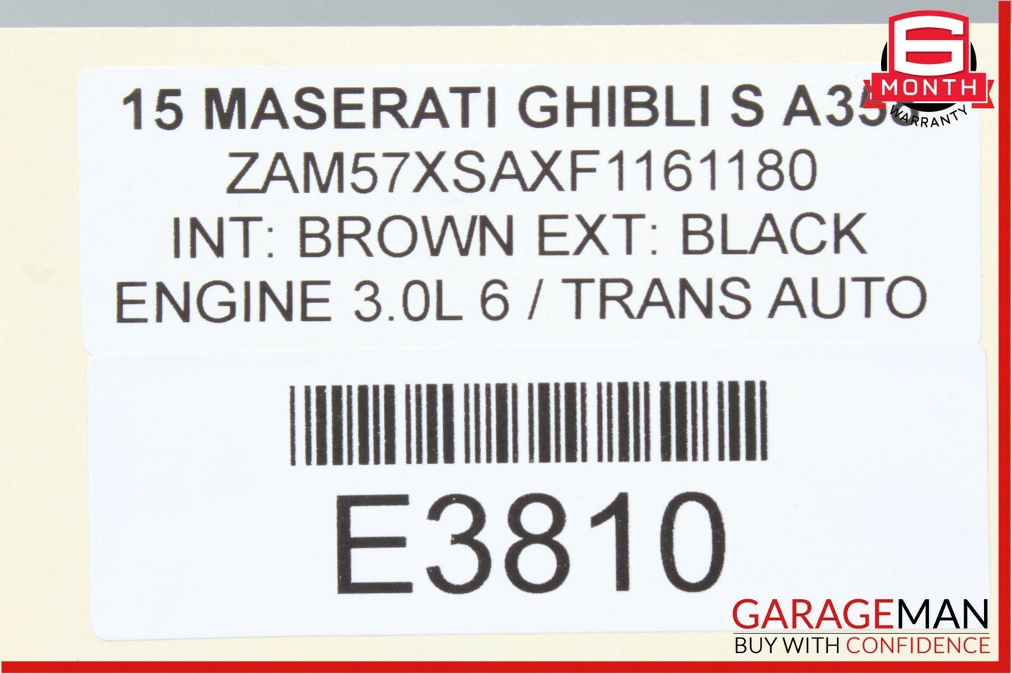 14-17 Maserati Ghibli S Interior Top Upper Roof Headliner Trim Panel Cover Suede