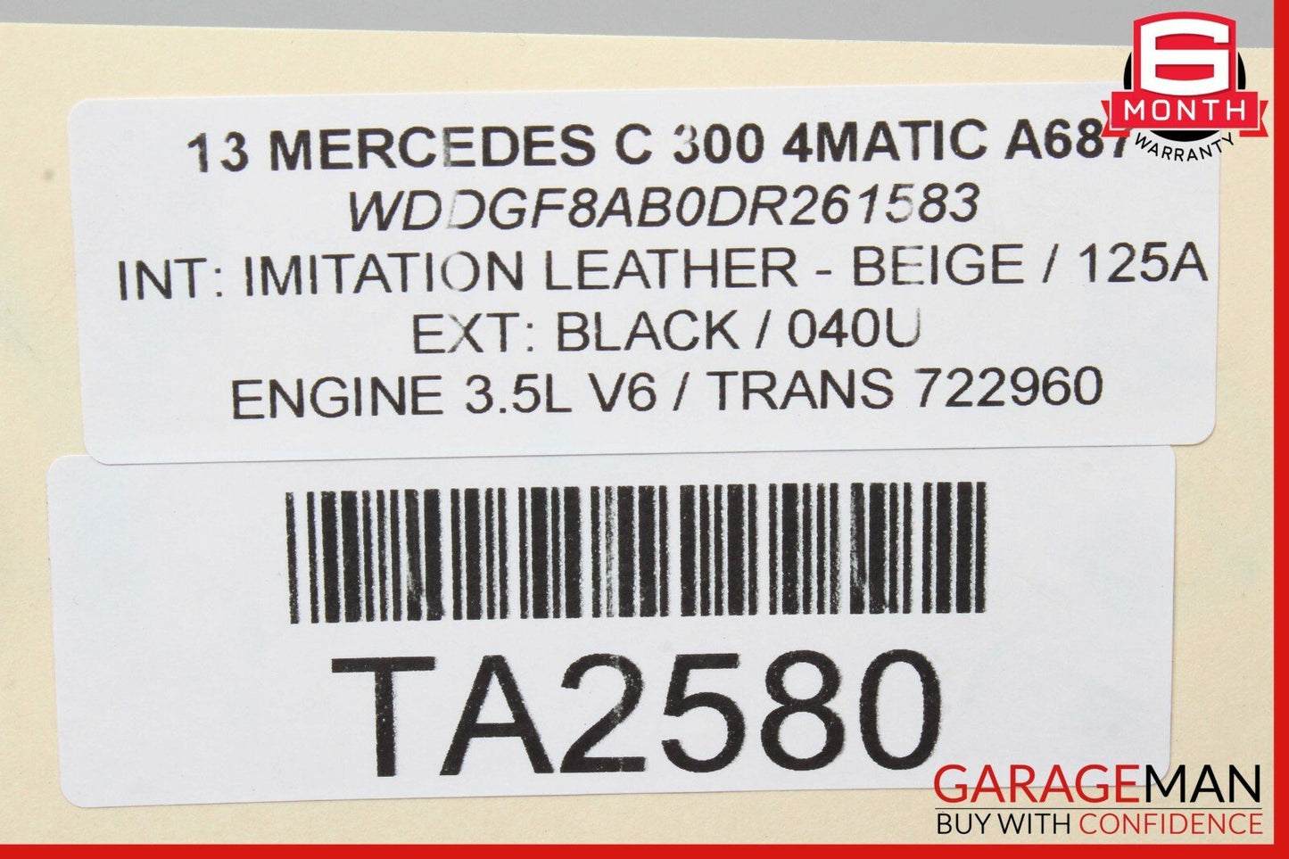08-14 Mercedes W204 C250 C350 AMG Sport Right Side Skirt Rocker Panel Moulding