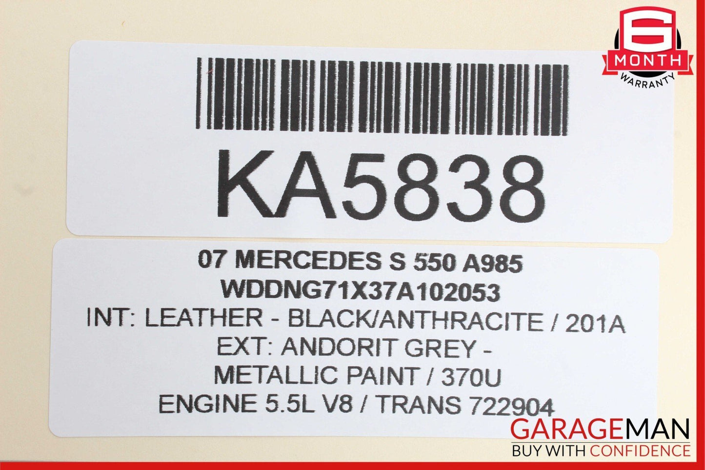 07-09 Mercedes W221 S550 S63 AMG Trunk Release Remote Open Close Module OEM