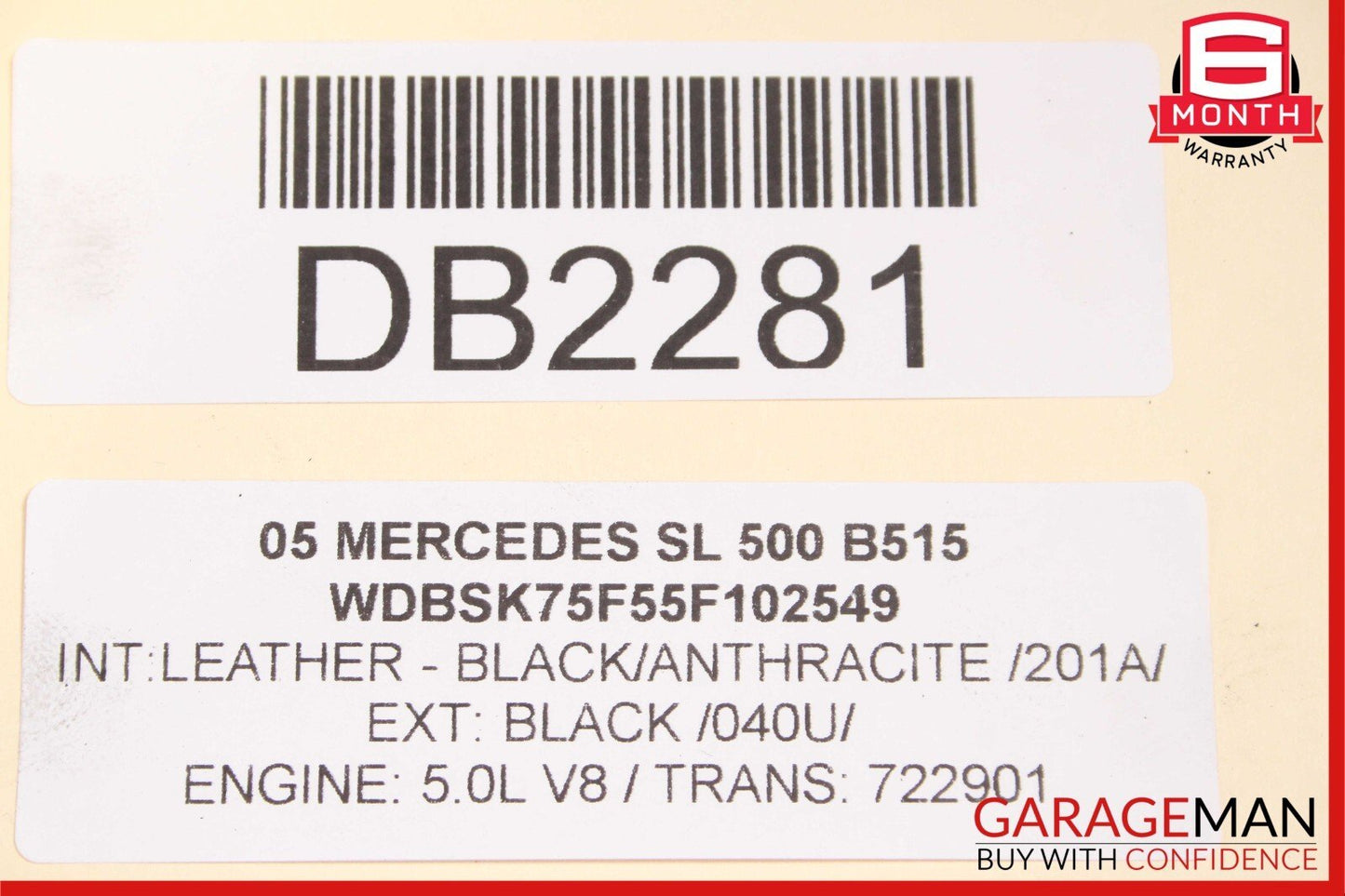 03-08 Mercedes R230 SL500 Engine Radiator A/C AC Condenser Oil Cooler Assembly