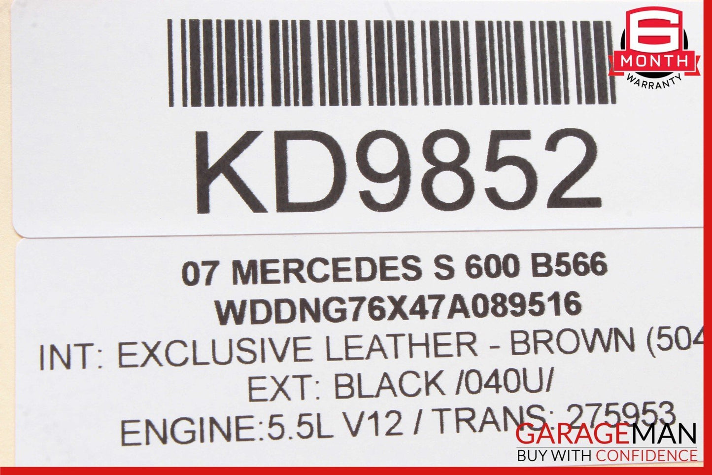 07-09 Mercedes W221 S600 S63 AMG Ash Tray Ashtray Lighter Compartment Trim Brown