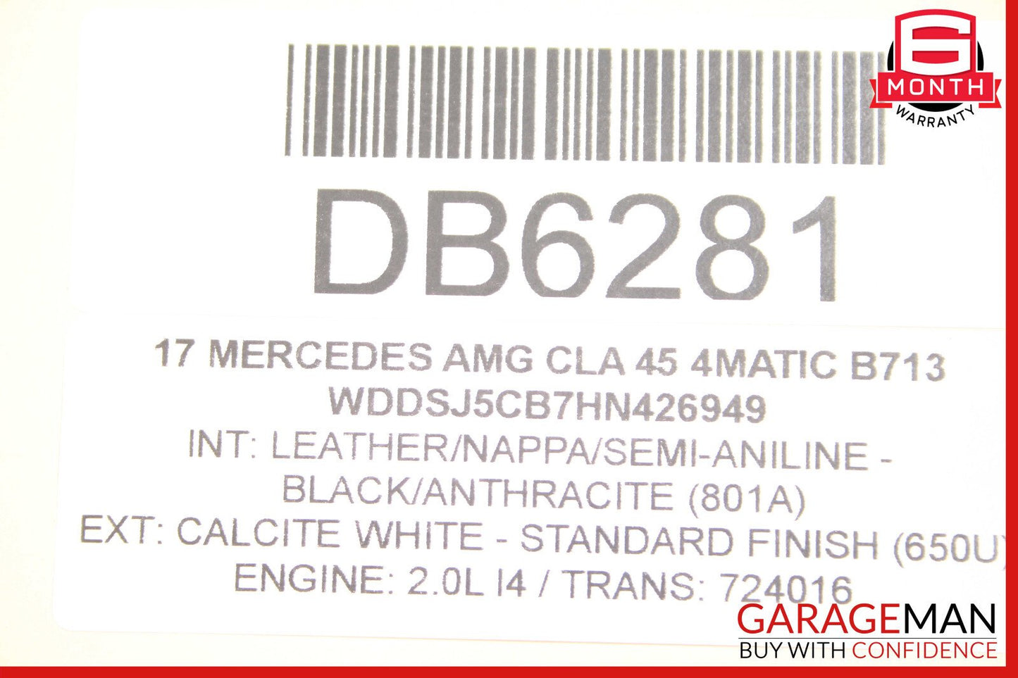 14-19 Mercedes W117 CLA45 Front Right Interior Door Trim Panel Black OEM