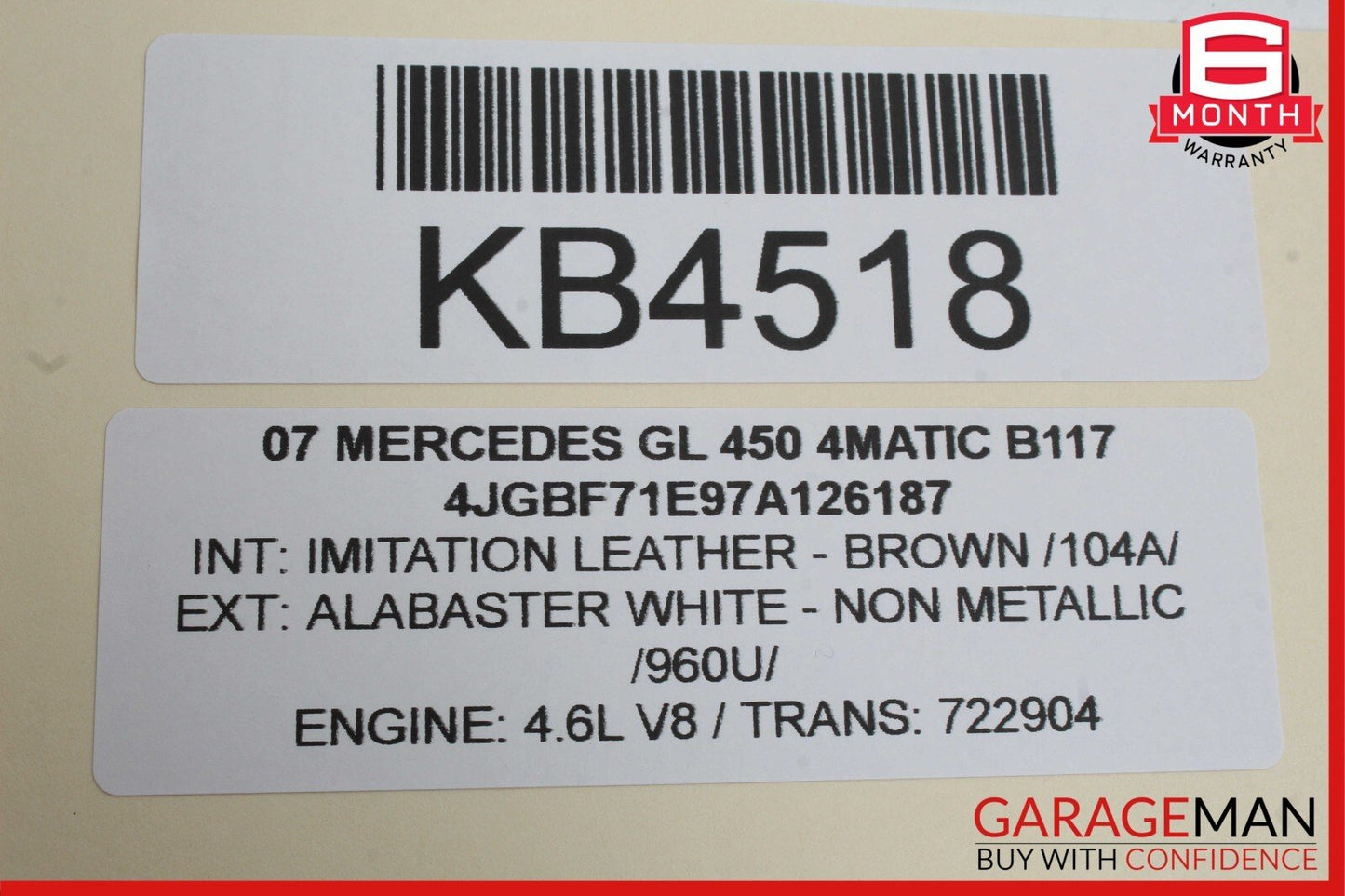 06-10 Mercedes X164 GL450 4MATIC Front Left Driver Door Control Module OEM