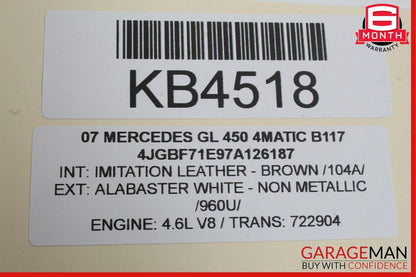 06-10 Mercedes X164 GL450 4MATIC Front Left Driver Door Control Module OEM