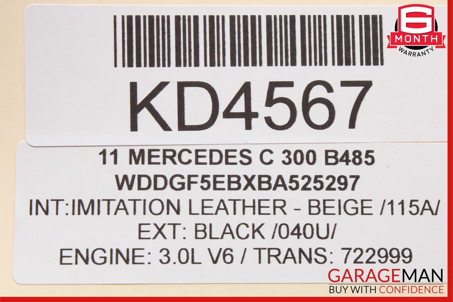 08-16 Mercedes GLK350 C250 E400 C300 Rear Left Door Window Regulator Motor Unit