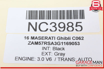 14-17 Maserati Ghibli Front Left Driver Side Door Rear View Mirror Gray OEM