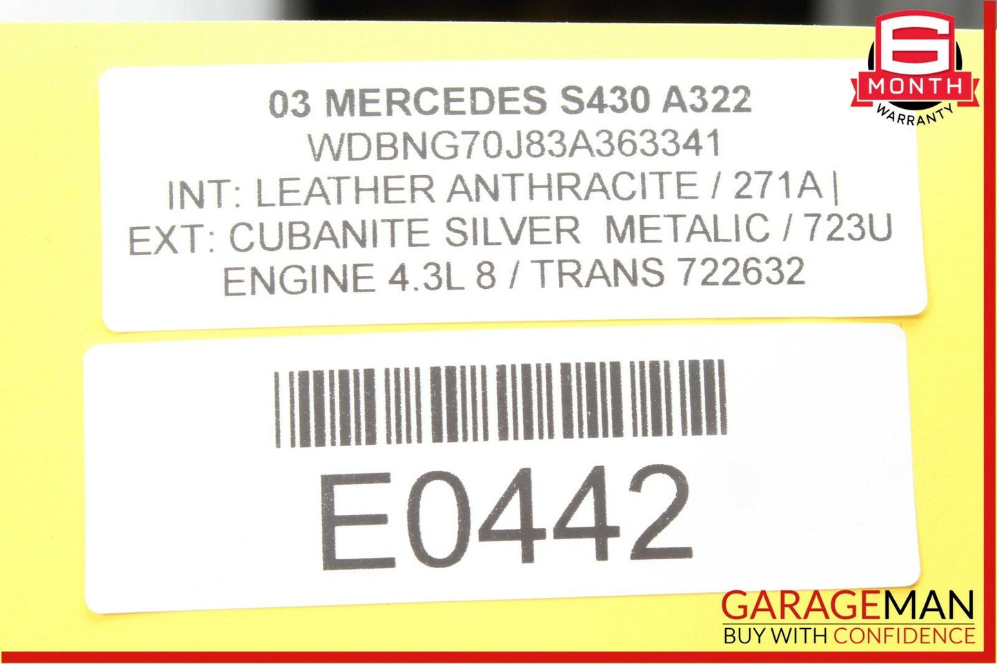 00-06 Mercedes W220 S430 Rear Left & Right Side Door Audio Sound Speaker Set OEM
