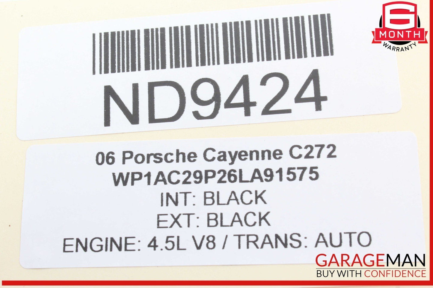 03-10 Porsche Cayenne 955 957 Rear Left Driver Side Window Regulator Motor OEM