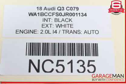 15-18 Audi Q3 Center Dashboard Bezel Park Assist Hill Descent Control Switch OEM