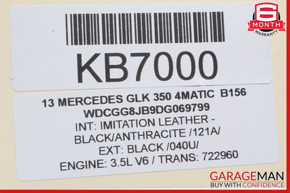 08-16 Mercedes X204 GLK350 E350 Rear Right Door Window Regulator Motor Unit OEM