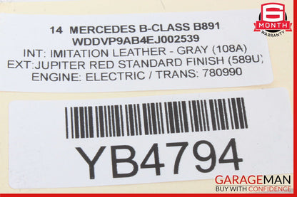 12-18 Mercedes Benz W246 W242 B250 Left Side Roof Safety Curtain 2468600902