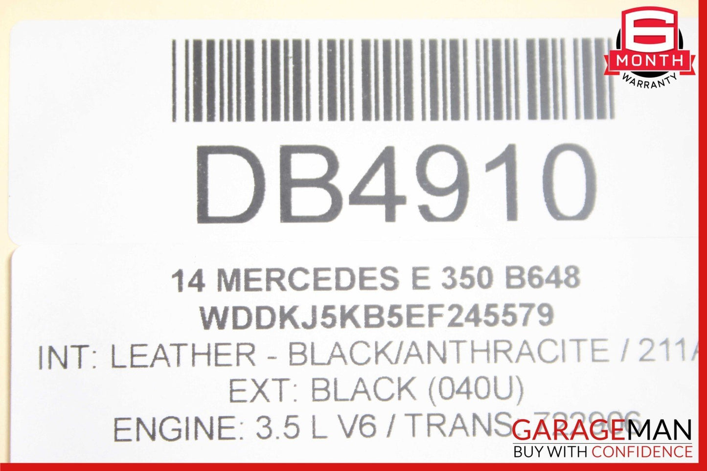10-17 Mercedes W207 E550 E300 Front Right Exterior Door ShellÂ Panel Black