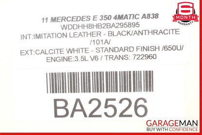 10-13 Mercedes W212 E350 Front Left Side Exterior Door Handle Assembly White OEM