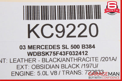 03-12 Mercedes R230 SL500 SL600 Convertible Roof Right Load Assist Cylinder OEM