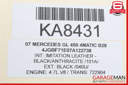 06-13 Mercedes ML350 R350 GL450 Valeo Rear Window Windshield Glass Wiper Motor