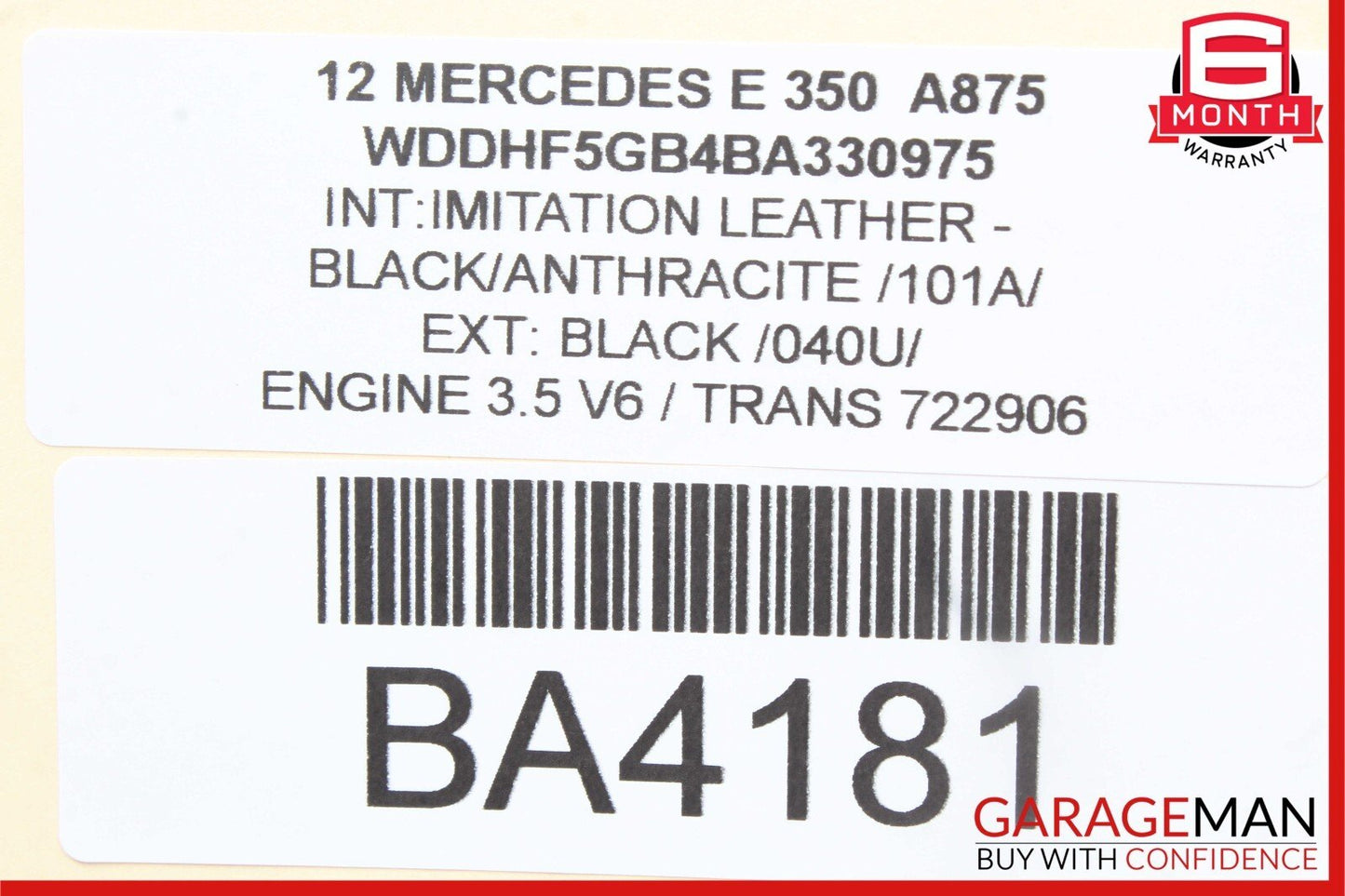 08-16 Mercedes C250 C350 E350 Front Right Side Door Window Regulator Motor Unit