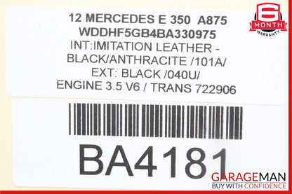 08-16 Mercedes C250 C350 E350 Front Right Side Door Window Regulator Motor Unit